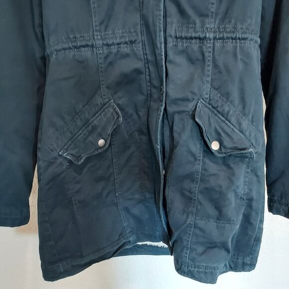 Hollister Navy Blue Fleece Lined Jacket Size L - Picture 4 of 11